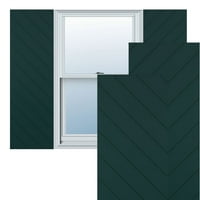 Ekena Millwork 15 W 25 H True Fit PVC Diagonal Slat Moderni stil Fiksni nosač, toplinski zeleni