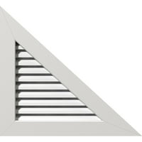 Ekena Millwork 28 W 3 8 H desni trokut Gable Oblub - Funkcionalni desni bočni tok, PVC Gable Obloni