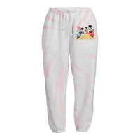 Mickey Mouse and Friends Juniors's Tie-Boye Graphic Jogger hlače, 29 ”inseam, veličine xs-3xl