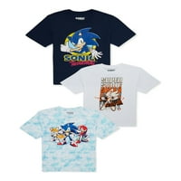 Sonic The Hedgehog & Friends Boys Grafičke majice kratkih rukava, 3-pakete, veličine XS-XXL