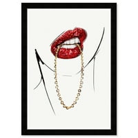 Wynwood Studio Otisci poznati bogat fenomenalni modni i glam usne zidne umjetničke platneno platno otisak crvene