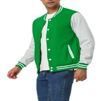 Muška bejzbolska jakna u boji, klasične bomber jakne u boji
