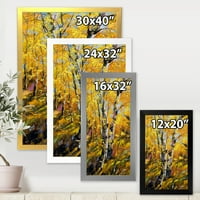 DesignArt 'breze u žutoj jesenji šuma' Country uokvireni umjetnički tisak