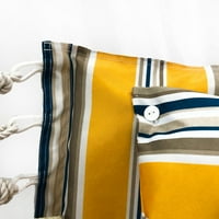 Izrazi dvorišta Viseće viseće stolice - Žute pruge - poliesterska pamučna tkanina