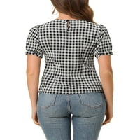 Jedinstvene ponude ženskog bluza bluza s kratkim rukavima od kratkih rukava