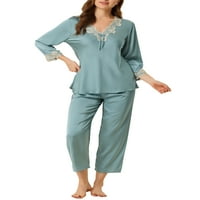 Jedinstvene ponude ženske satenske pidžame čipka čipka za noćno odijelo salon za spavanje