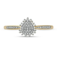 Modni ženski prsten od žutog zlata od 10 karata s dijamantom od 16 karata