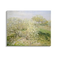 Stupell Industries White Blossom Tree Orchard Impressionist Impressionist BrushStrokes Galerija omotana platna za