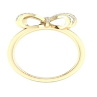 Imperial 1 8ct TDW Diamond 10k Žuti zlatni čvor prsten