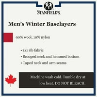 Stanfieldov muški termički superwash merino vuna mješavina atletski tenk donji dio košulje baselayer
