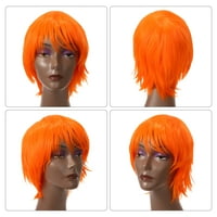 Jedinstvene ponude perike za ljudsku kosu za žene dame 11 narančaste perike s kapom od perika