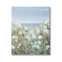 Stupell Industries proljetna tratinčica cvijeće cvjetovi plaža ocean pogleda oceana galerija omotana platna za tisak