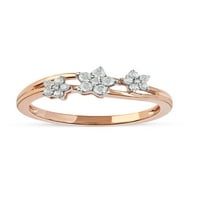 Imperial 10k ružičasto zlato 1 5CT TDW dijamantni cvjetni prsten za žene