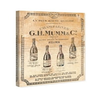 Wynwood Studio Pijeva i alkoholna pića zidna umjetnička platna otisci šampanjca 'šampanjac de reims' - narančasta,
