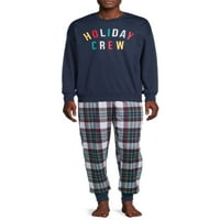 Obiteljska pidžama za odmor za muške praznike Joyspun, 2-komad, veličine do 3x