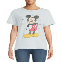 Mickey Mouse ženski juniori vintage za pranje pletene grafičke majice