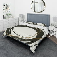 DesignArt 'GOLD Glamour Circle II' Geometrijski set poklopca