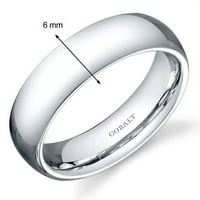 Muška srebrna boja Comfort Fit Wedding Band Ring u kobaltu