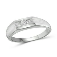 Carat T.W. Bijeli dijamant 10k muški prsten bijelog zlata