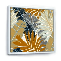 Dizajnerska umjetnost apstraktni tropski ljetni listovi banane i Palma Moderni uokvireni zidni otisak na platnu