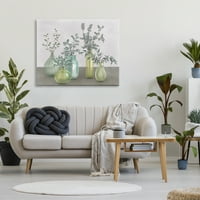 Biljke u vazama neutralno sivi dizajn platna zidna umjetnost iz about-a