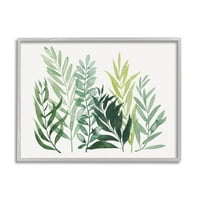Stupell Industries raznolike trave botanički listovi grafička umjetnost siva uokvirena umjetnička print zidna umjetnost,